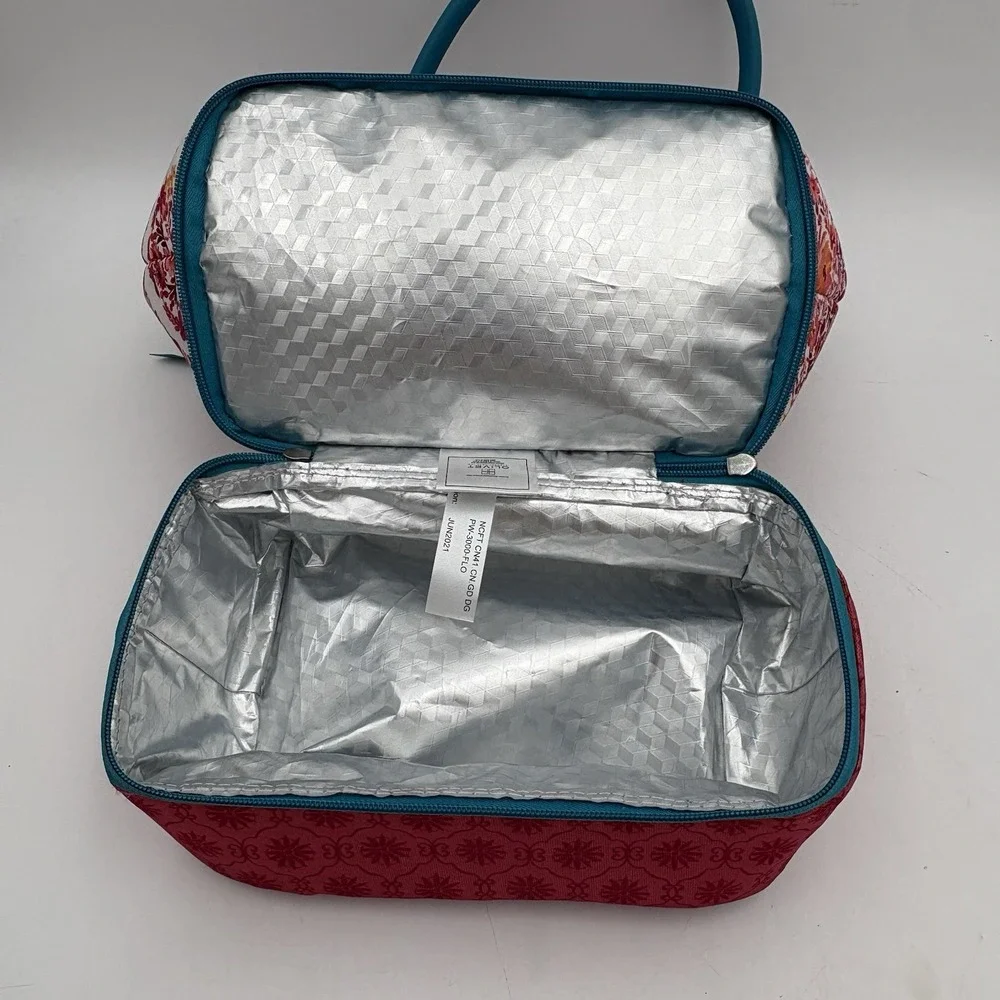 The Pioneer Woman Floral Insulated Lunch Tote Kit Set‎ Snack Bag 2 Compartments